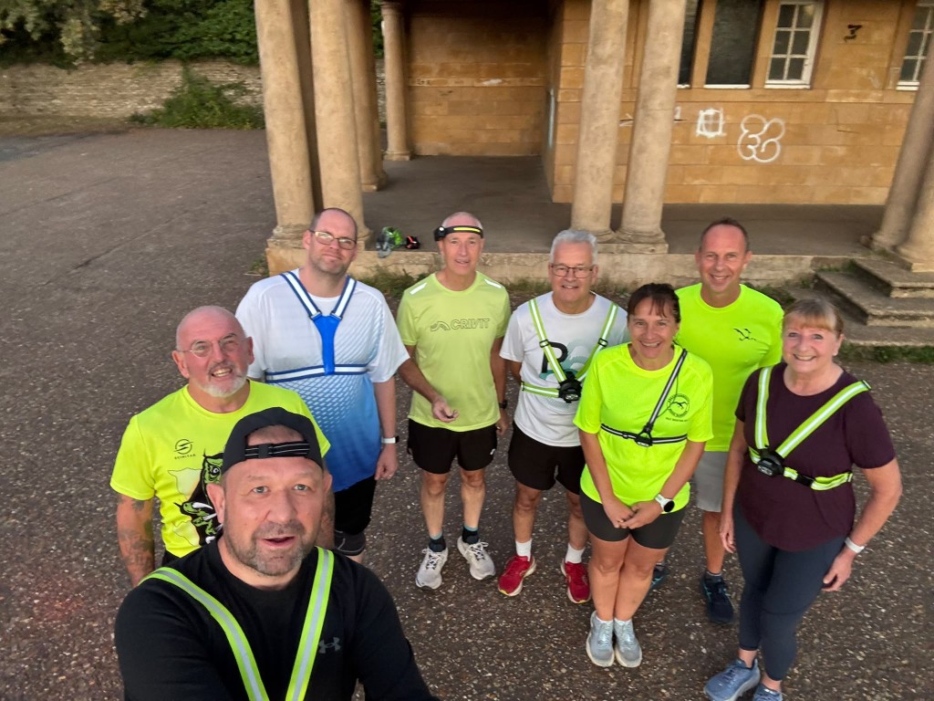 Norfolk Run Collective group in front of Sloughbottom Park Pavilion
