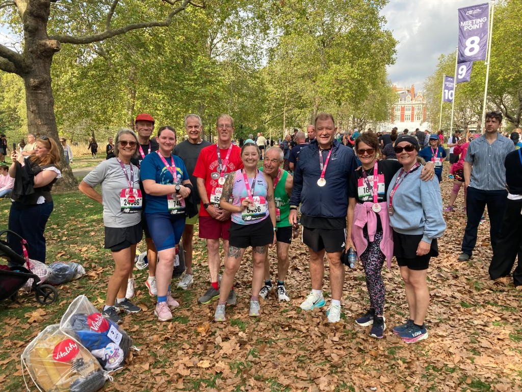 Norfolk Run Collective runners after the Vitality 10,000 in Hyde Park