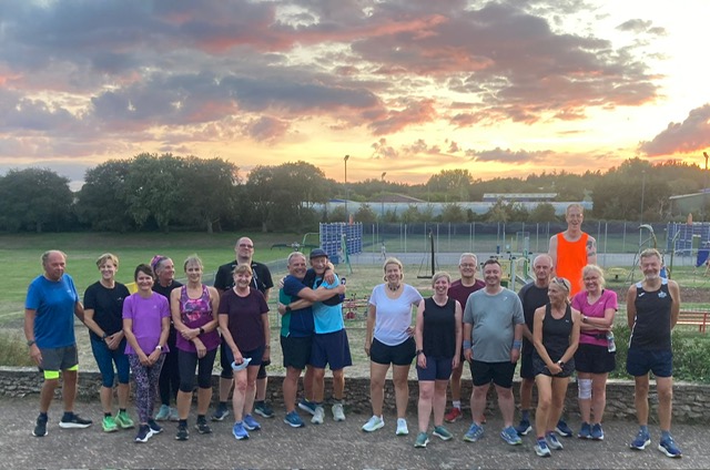 Norfolk Run Collective runners during a weekly session, week 8